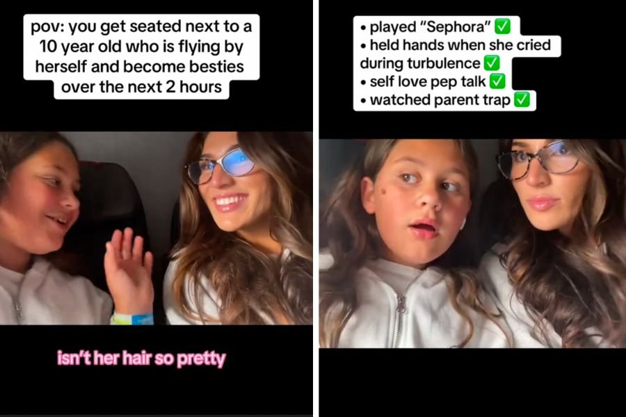 sephora, parent trap, friendship, wholesome, airplanes, airplane travel, traveling with a kid