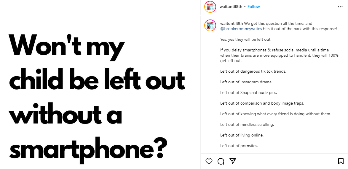 wait until 8th, smartphones and kids, parenting