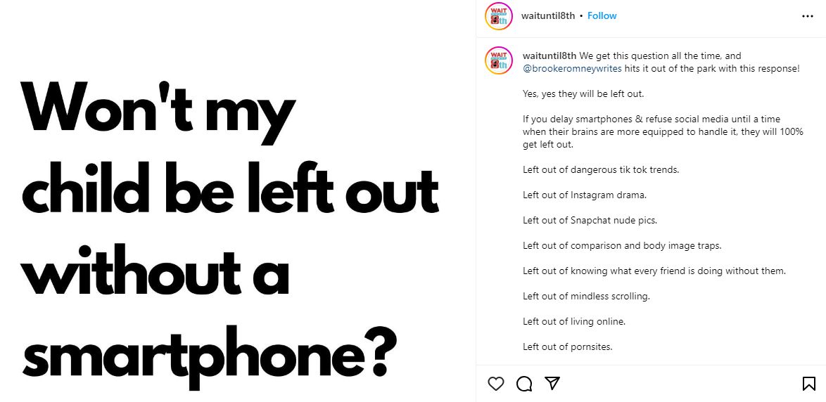 wait until 8th, smartphones and kids, parenting