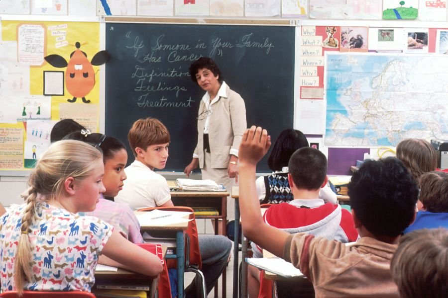 teacher in front of a classroom