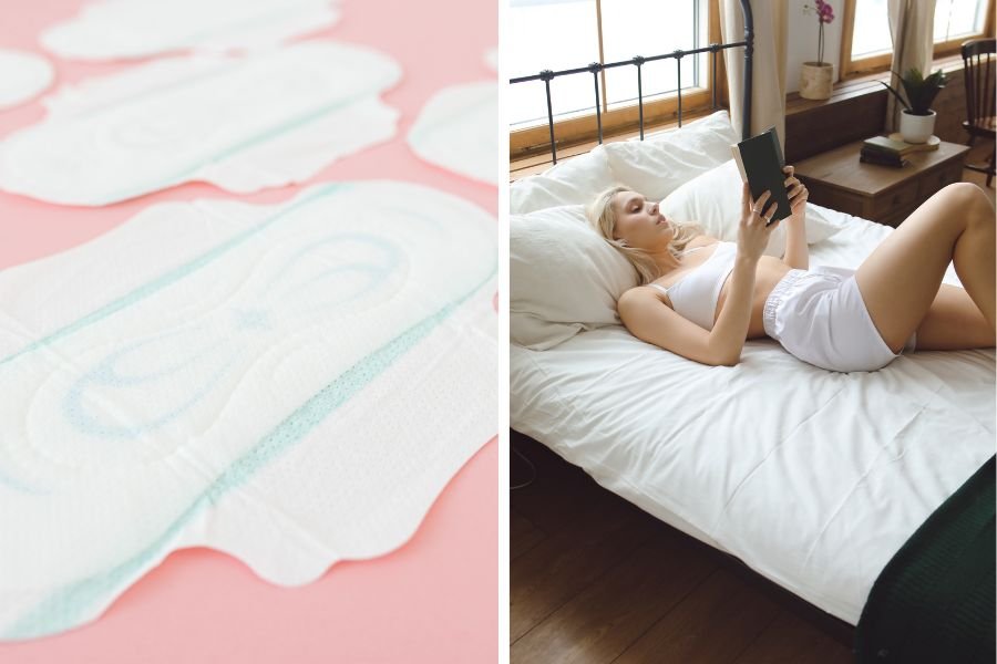 period products; period underwear; man designs period underwear; menstrual products; period poverty