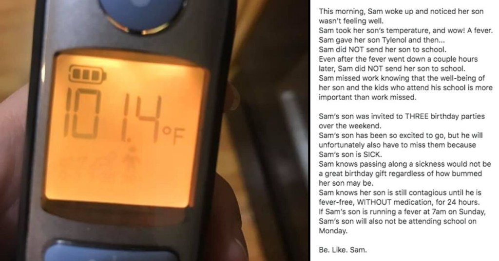 sick kids, kids stay home, parenting advice