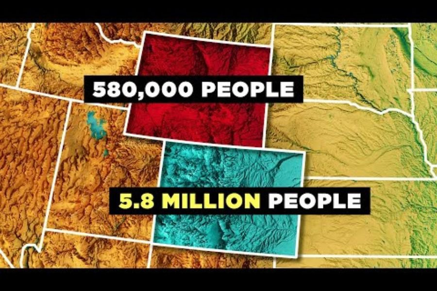 wyoming and colorado on a map