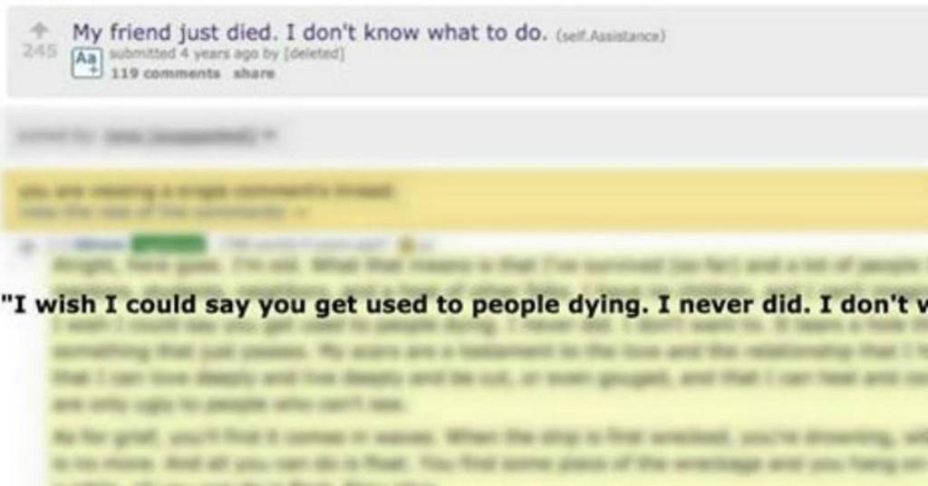 grief advice, grieving a friend, great advice