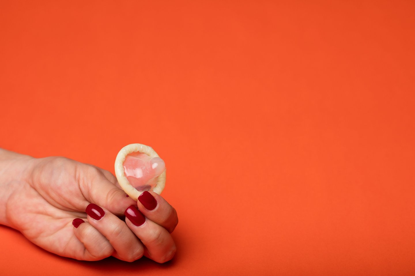 person holding white round ornament