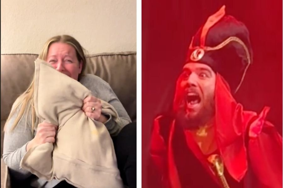 exposure therapy, funny pranks, halloween, aladdin, jafar, disney , disney villain