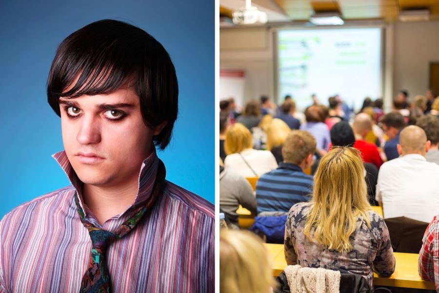 emo music; professor pittman; singing professor; professor sings to students; students sleeping in class; funny videos