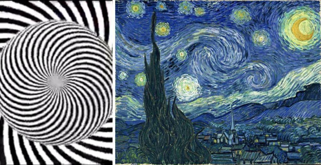 optical illusion starry night