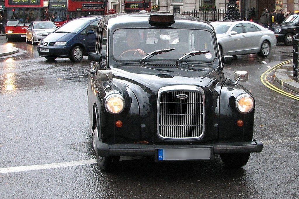 A cab in a London Street.