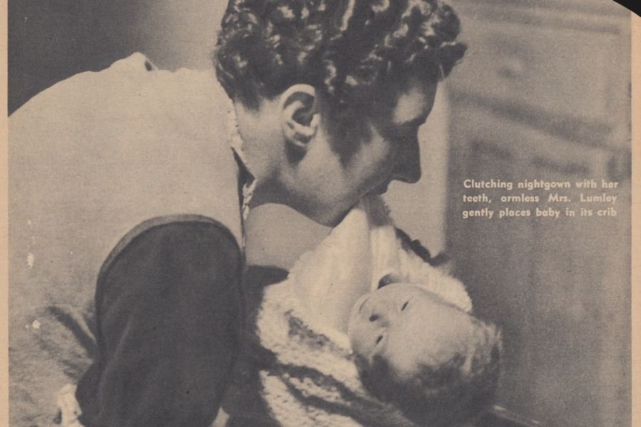 Phyllis Lumley; mom without arms; mom of 7 without arms; mother in a million; motherhood; parenting