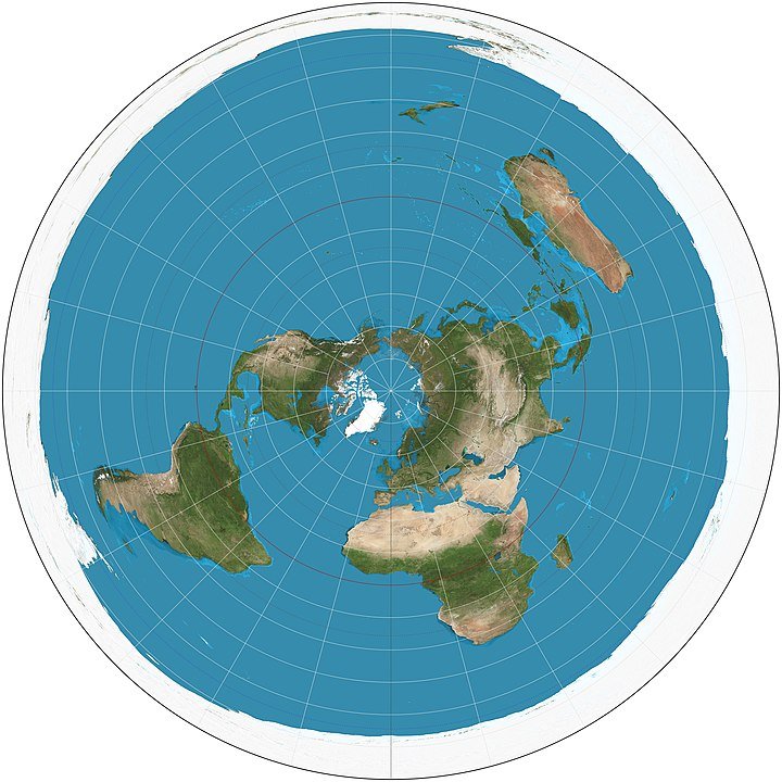 A flat earth map