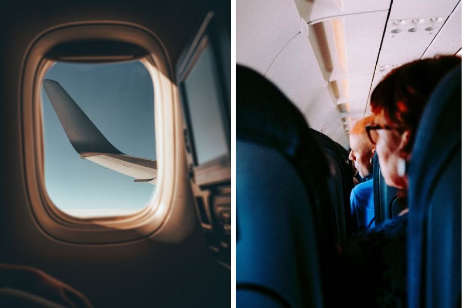 airlines; middle seat; window seat; someone takes window seat; plane etiquette; boundary setting