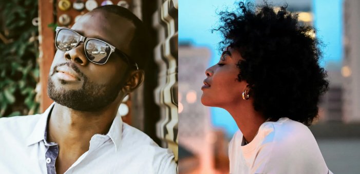 wife looking at relaxed husband