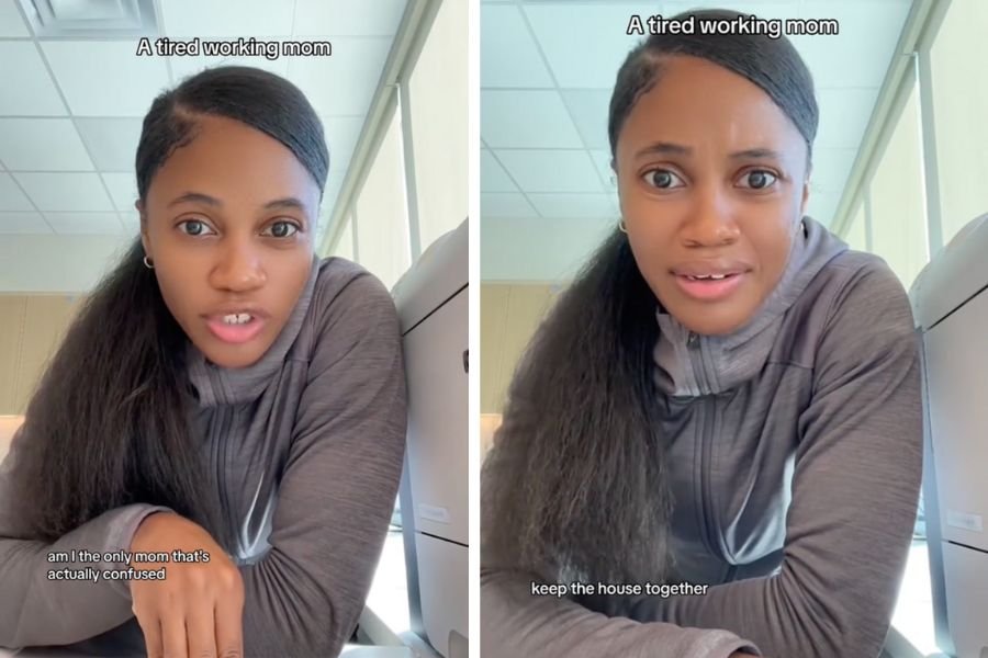 screenshot of woman talking to camera