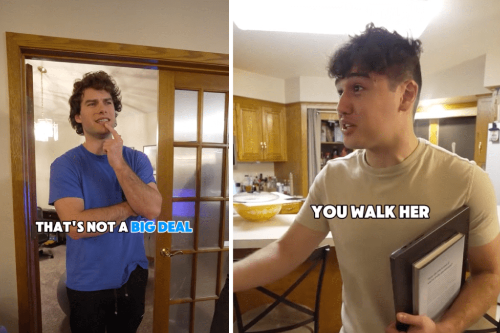 young men talking animatedly