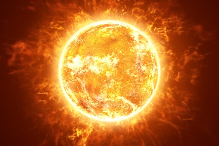 closeup of the sun