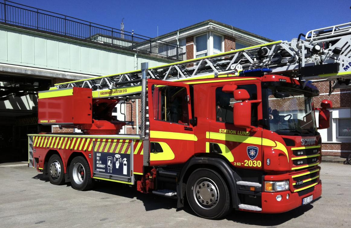 a photo of a fire truck