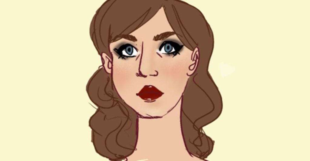 comic of a woman wearing makeup