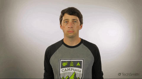 gif of man receiving flowers