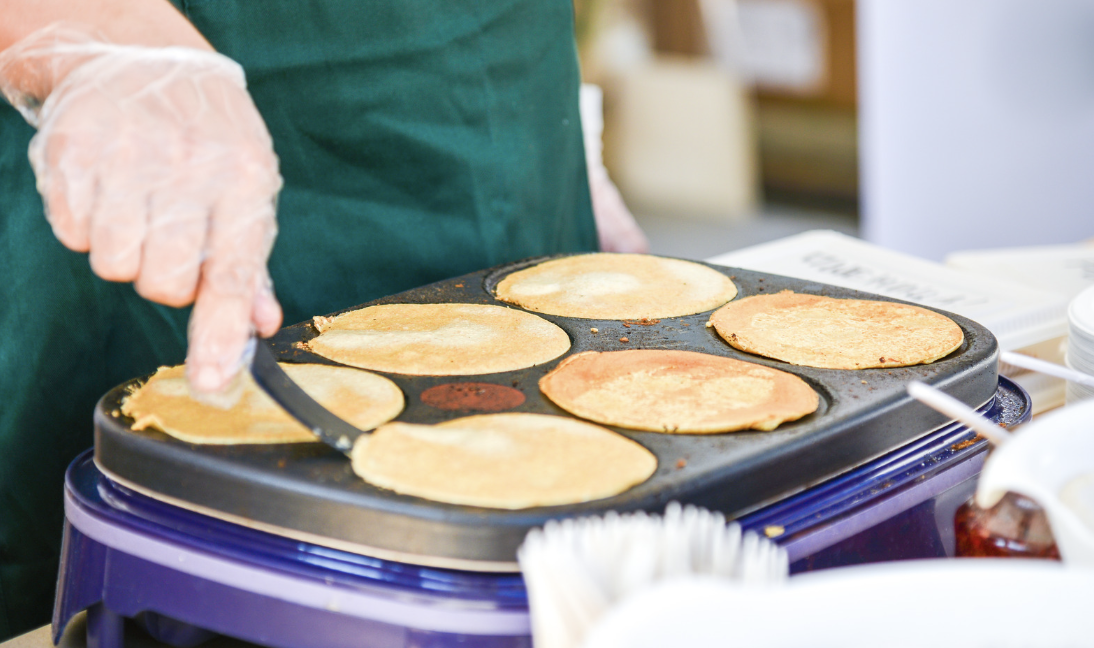 Making pancakes