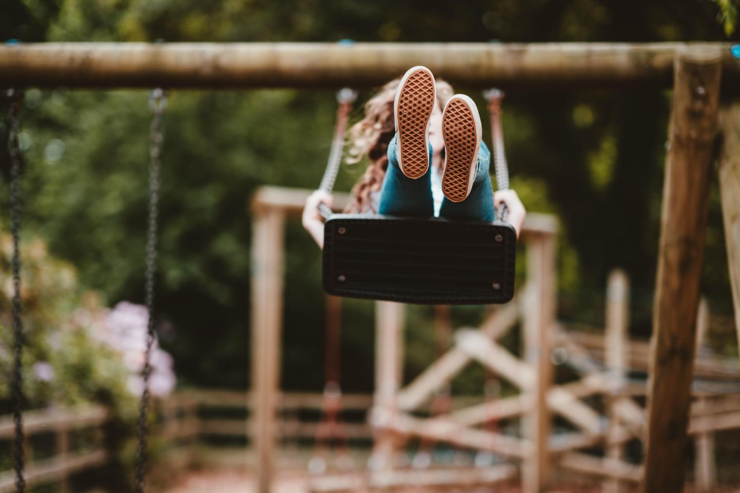 person on a swing