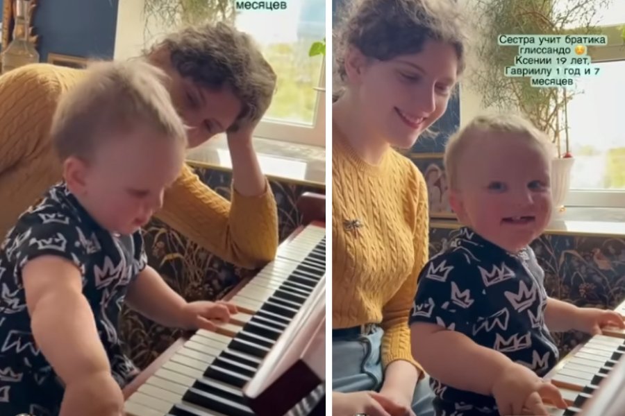 Baby still in diapers is blowing people away with his musical