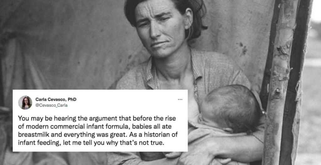 Famous photograph "Migrant Mother" behind a comment