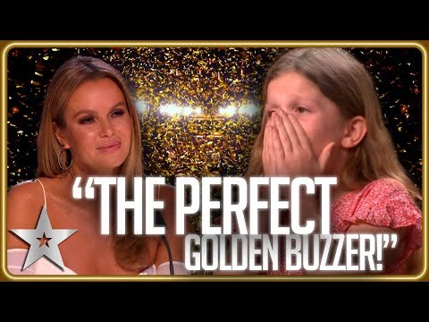 Woman smiling and little girl with hands over her mouth for BGT promo poster