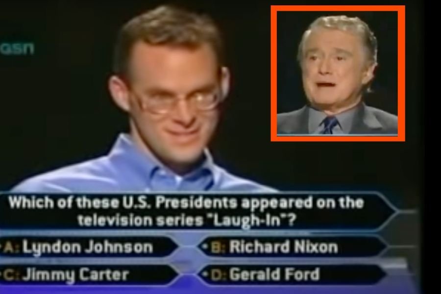 man playing Who Wants to Be A Millionaire