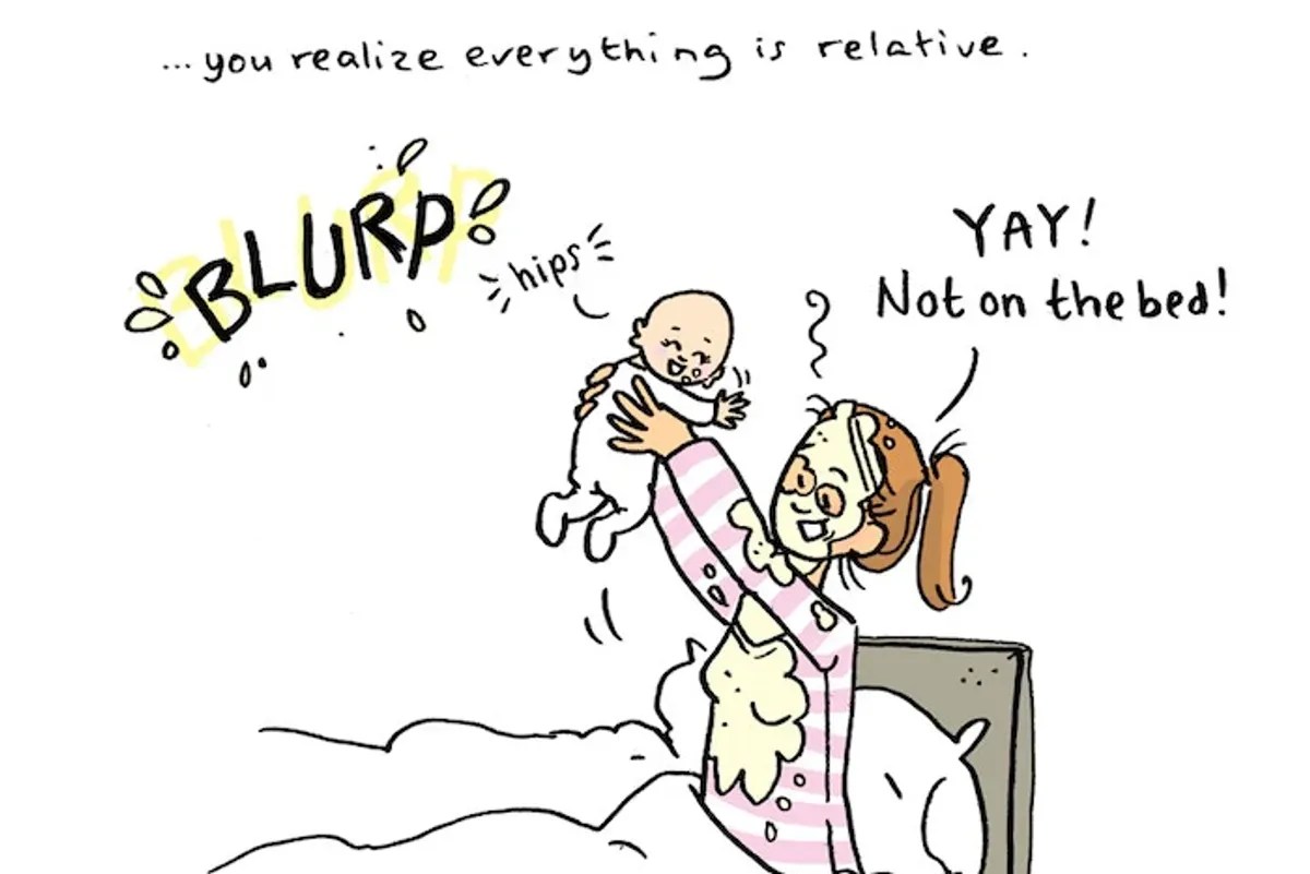 Comic of mother and baby