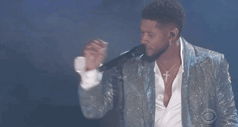 gif of Usher performing