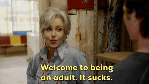 gif of an older woman saying, 