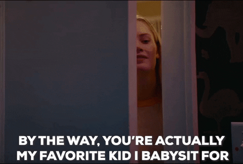 gif of babysitter telling child,