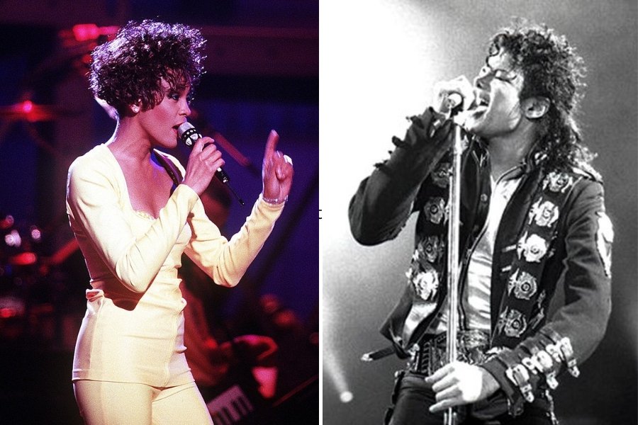 Whitney Houston and Michael Jackson