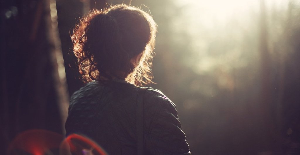 woman sitting by herself