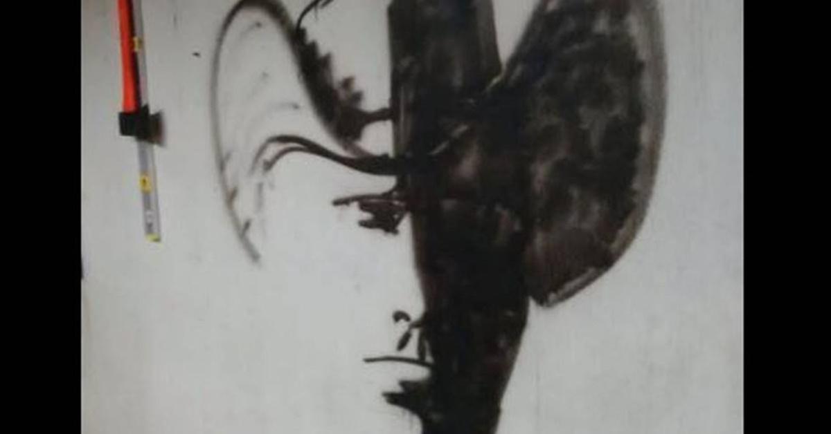 an optical illusion scribble