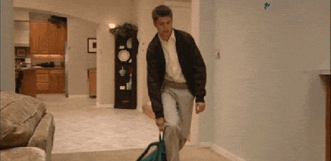 gif of a a tired man falling to the floor