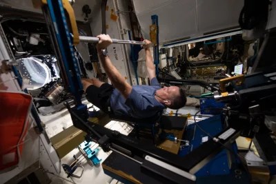 astronaut exercising