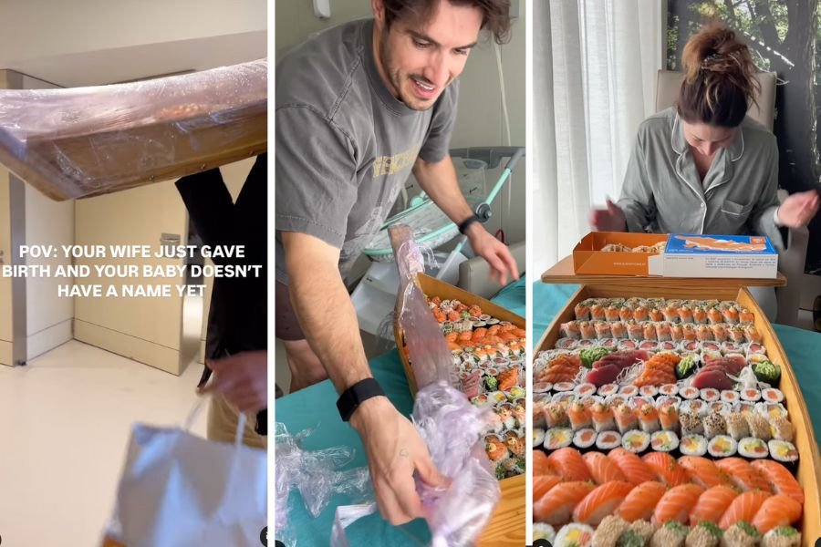 sushi boat, sushi while pregnant, sushi after pregnancy, postpartum meals