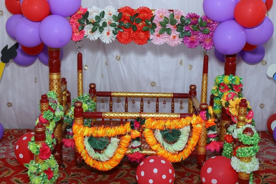 Indian Maharashtrian baby naming ceremony event.