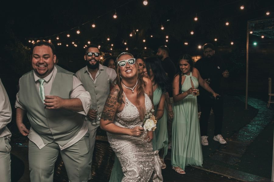 people dancing at a wedding