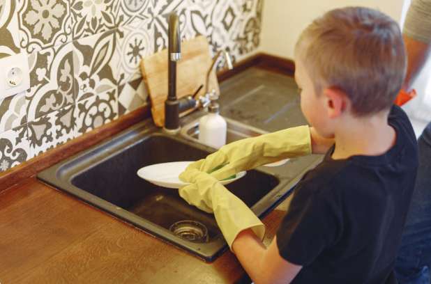 kids, chores, cleaning, household, hygiene, parenting, dads, fatherhood