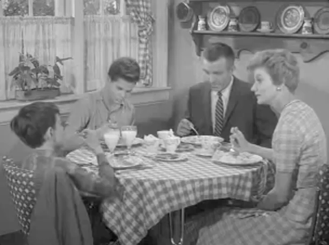 leave it to beaver, family, parenting, kids, dinner