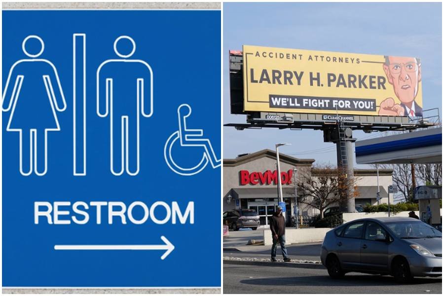 usa, america culture shock, lawyer billboards, bathroom stalls, american bathrooms, us tourists, us culture