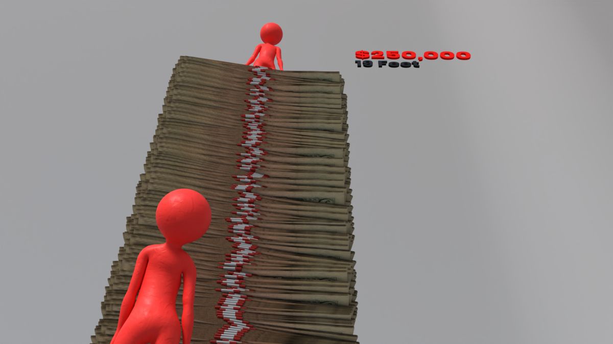 Towering 19 feet up, a quarter million dollars is a lot of money.