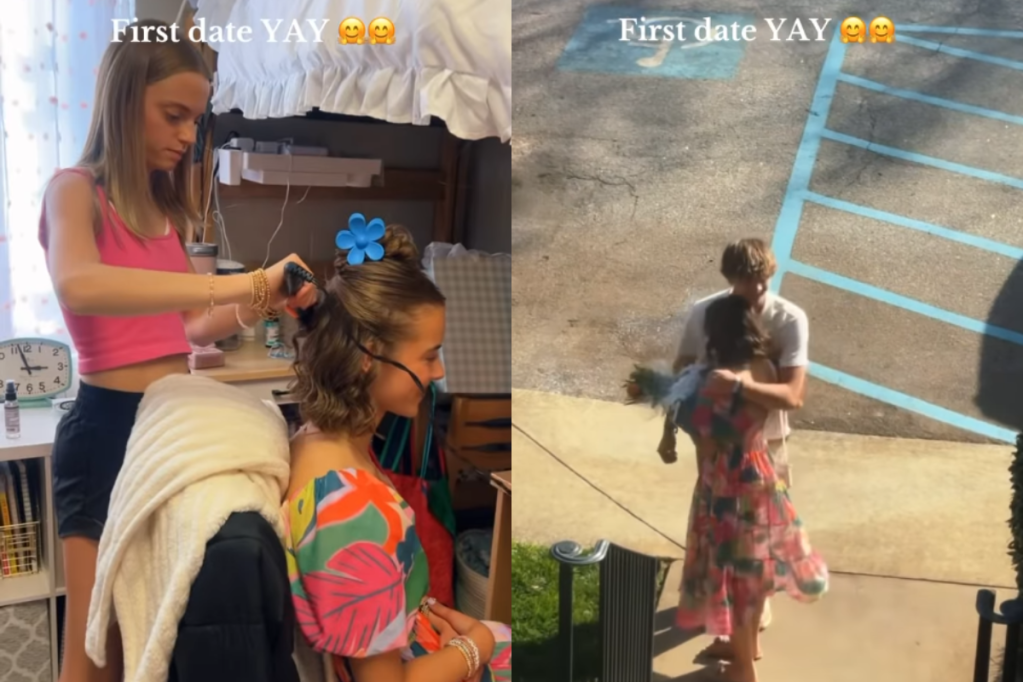 first date, date, college, friends, dorm