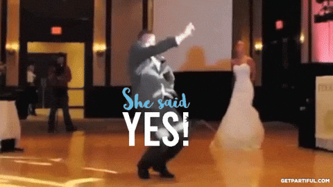 man dancing at wedding
