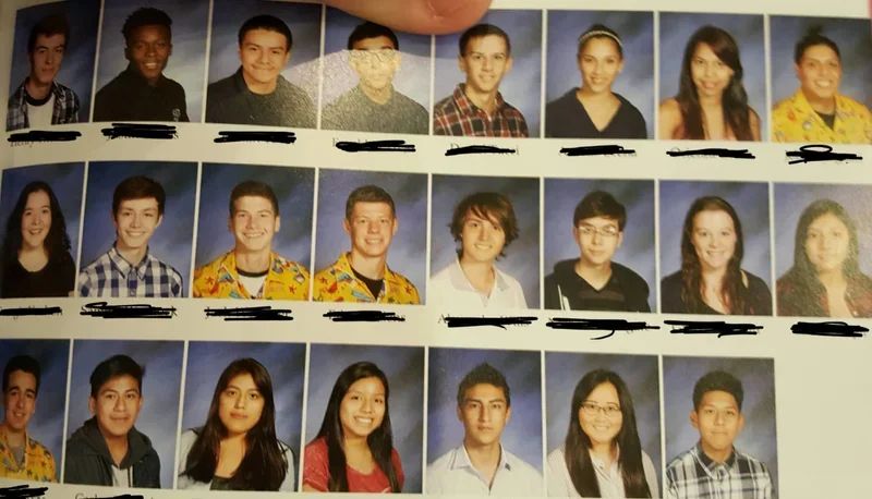 jokes, pranks, hawaiian shirt, fashion, kids, teens, high school, teachers, education, yearbook