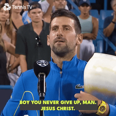 Novak Djokovic, tennis, don't give up, inspirational