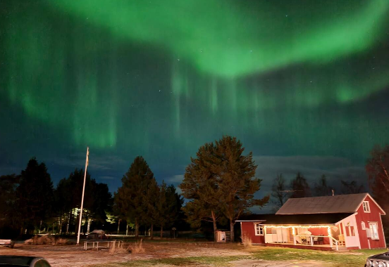 airbnb, sweden, sweden northern lights, night sky sweden, green lights